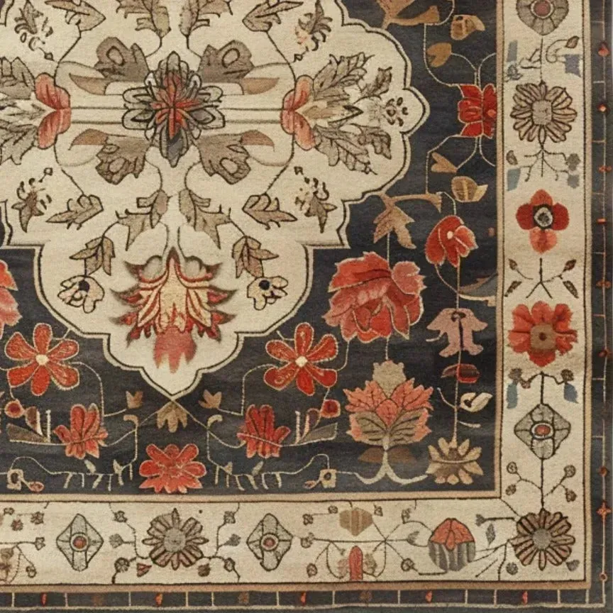 Petals of Heritage Hand Knotted Area Rug