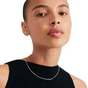 Pilgrim Alison Silver Mint Green Dainty Bead Necklace