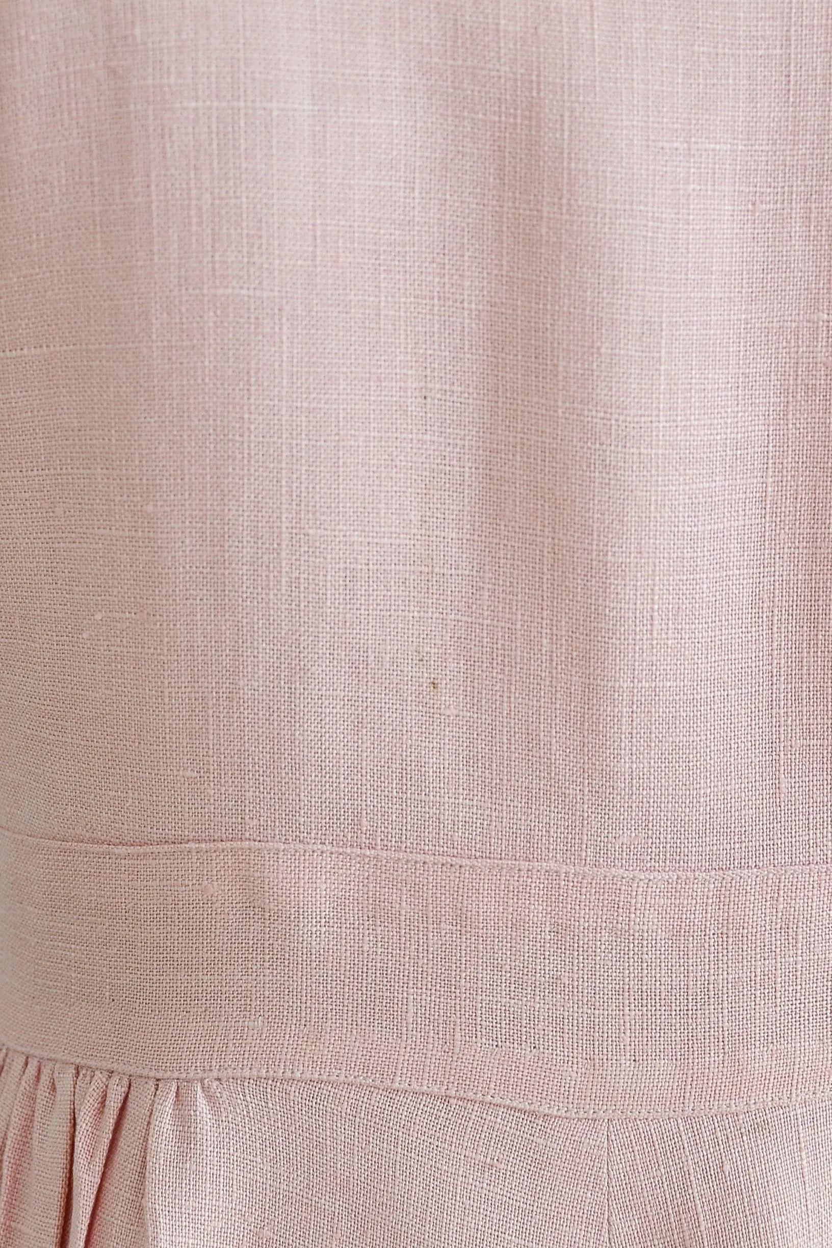 Pink Linen Dress / S