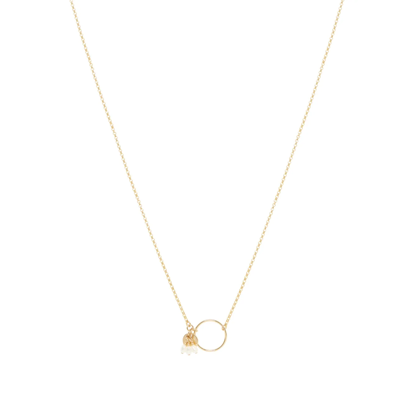 Pipa Freshwater Pearl Necklace - Gold