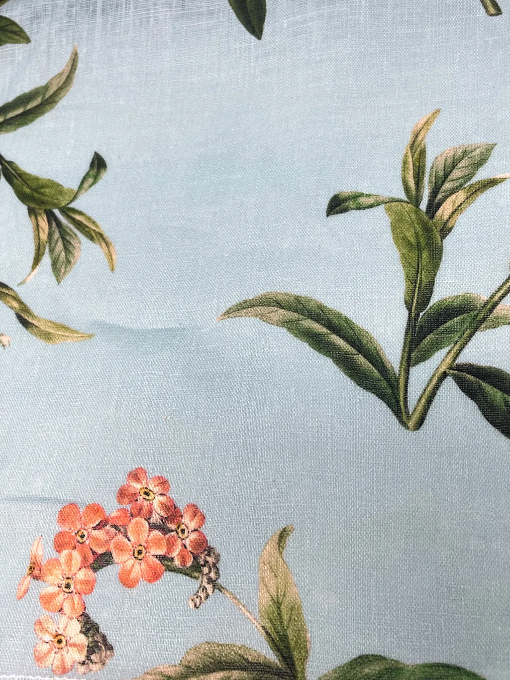 Plant Garden Handkerchief Light Weight 100% Linen Fabric By The Yard/CL1104