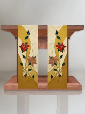 Poinsettia Christmas Altar Scarves