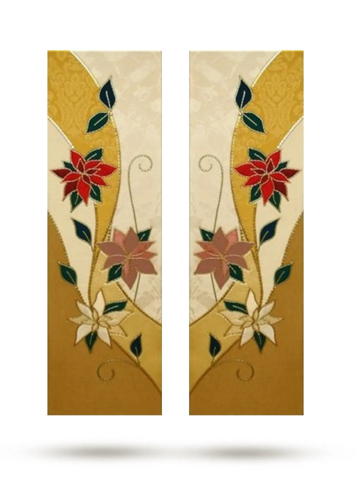 Poinsettia Christmas Altar Scarves