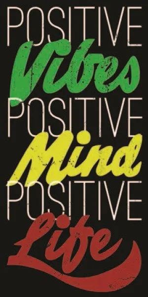 Positive Life Black Sticker 