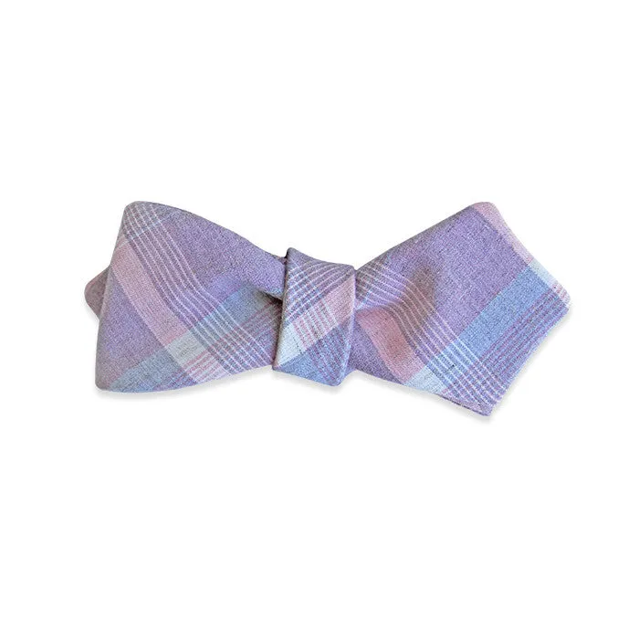 PSC Twain Light Plaid Linen Bow Tie