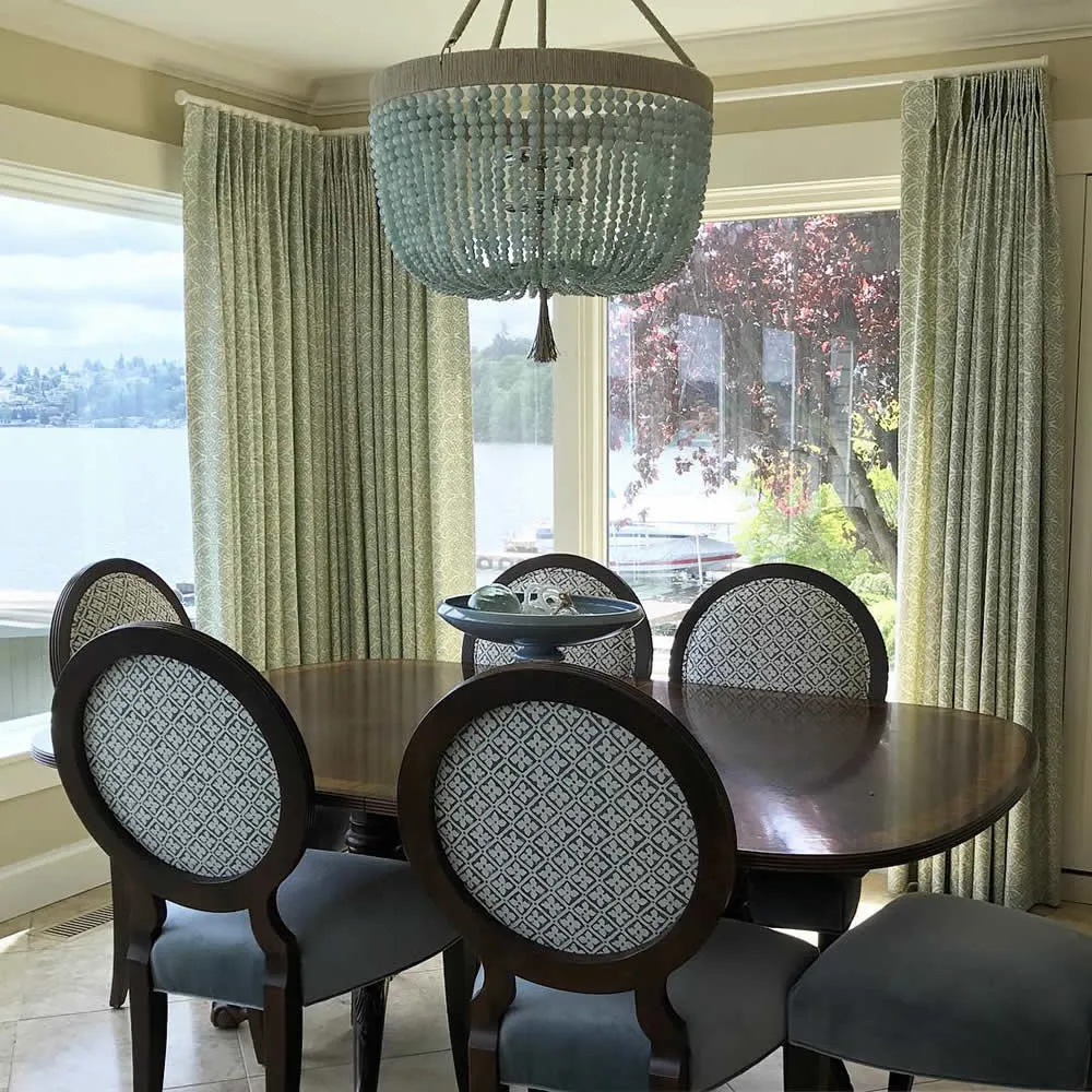 Quadrille Prints: Puccini - Custom Light Taupe on Light Ecru - Linen