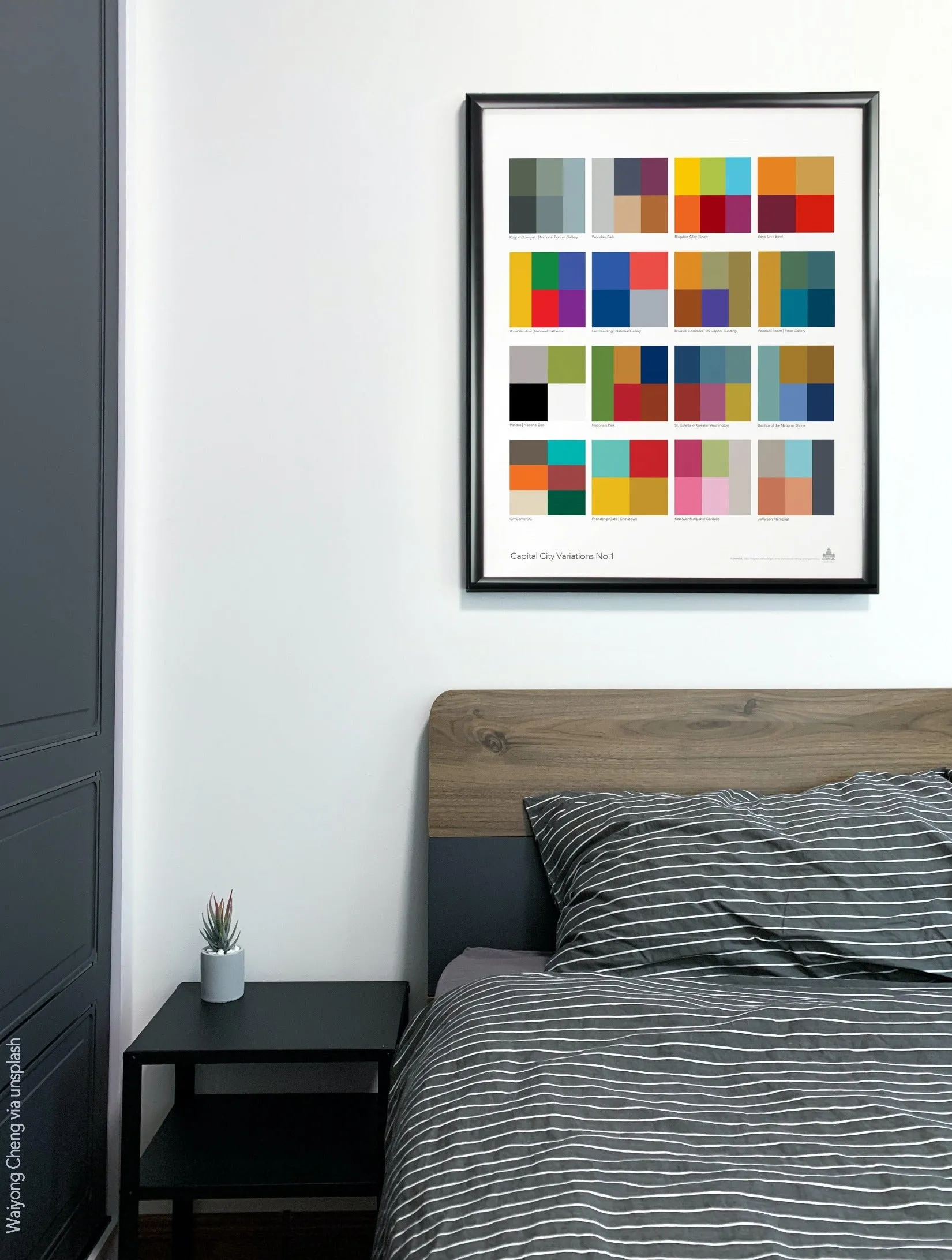 "CapCity Variations #1" Washington DC Landmarks Color-Block Poster