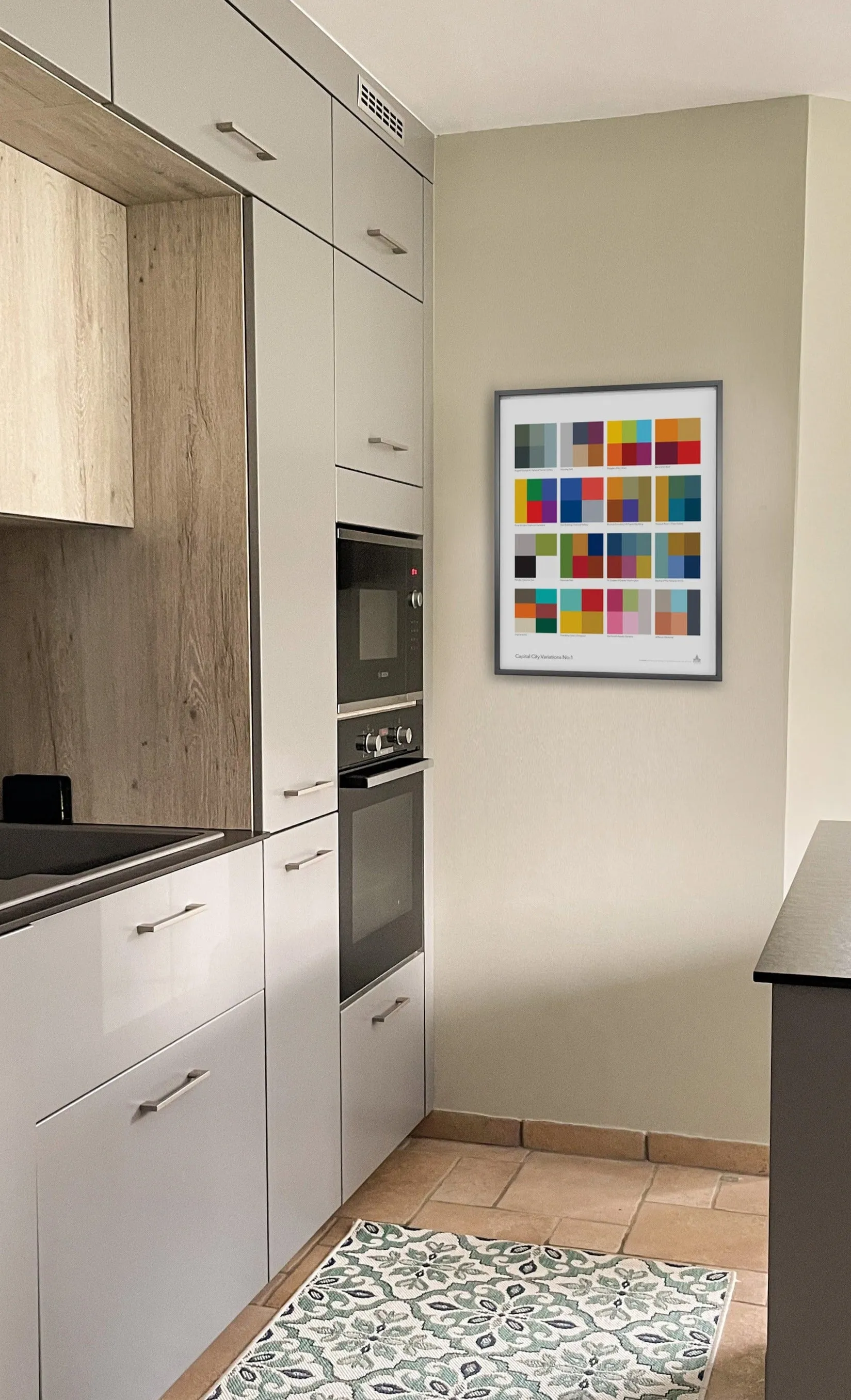 "CapCity Variations #1" Washington DC Landmarks Color-Block Poster