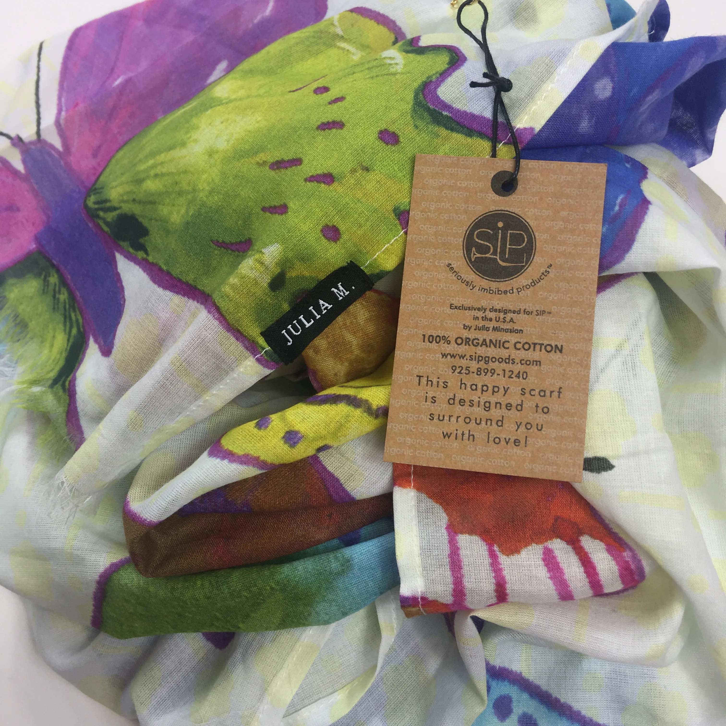 "Emerge Happy" Organic Cotton Scarf