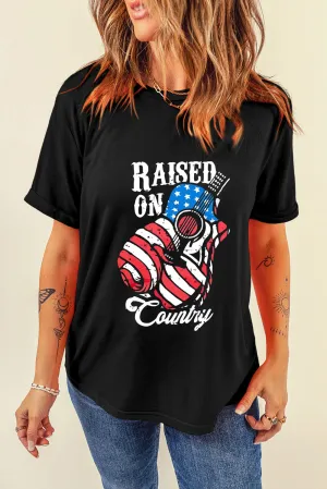 RAISED ON COUNTRY Round Neck Tee