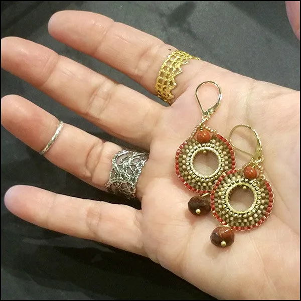 Red Jasper Rounds Earrings