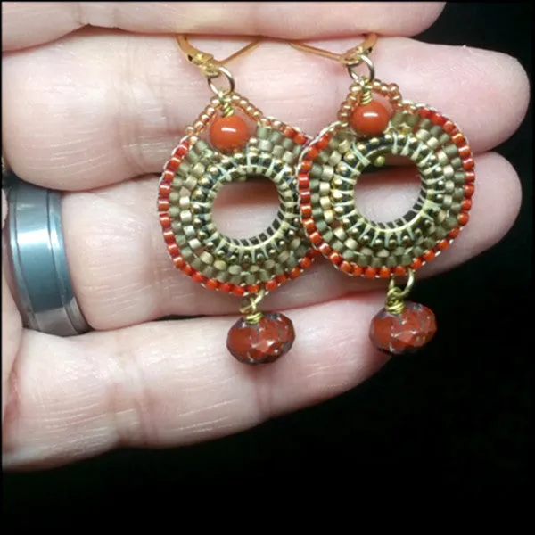 Red Jasper Rounds Earrings