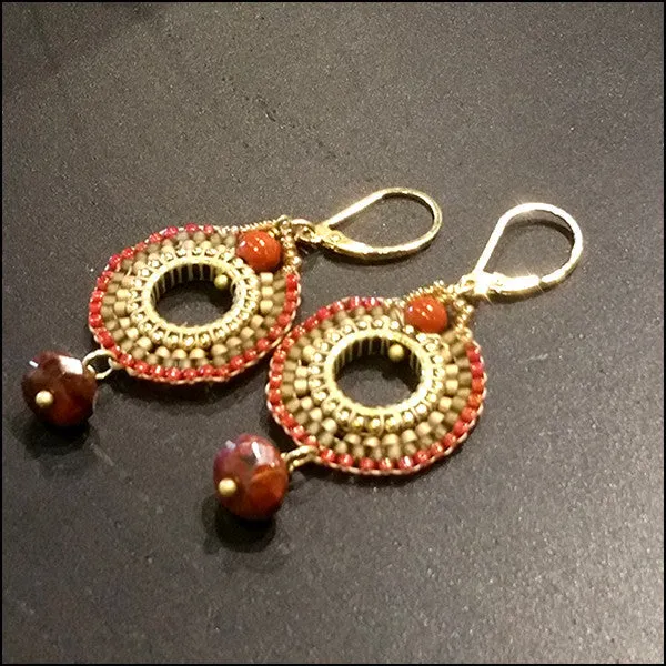 Red Jasper Rounds Earrings