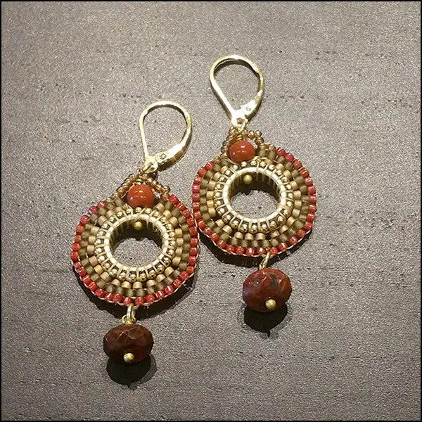 Red Jasper Rounds Earrings