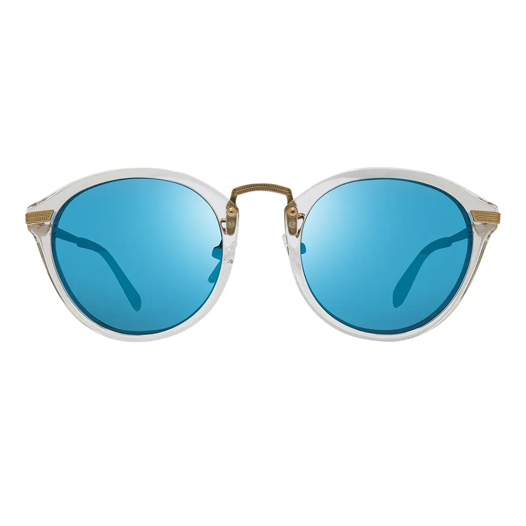 Revo UNISEX Quinn  Glass Lens Polarized  Sunglasses - Crystal/H2O Heritage Blue