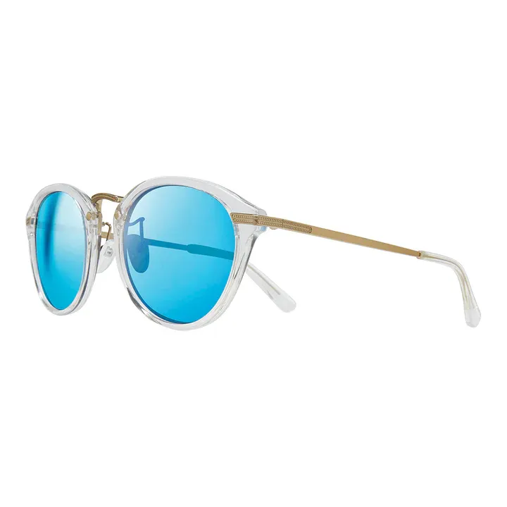 Revo UNISEX Quinn  Glass Lens Polarized  Sunglasses - Crystal/H2O Heritage Blue
