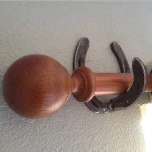 Rustic Horseshoe Curtain Rod Holder and Curtain Tie Back Set - The Heritage Forge