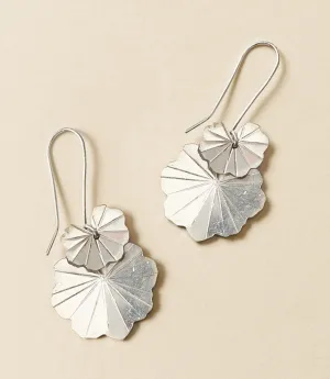 Sayuri Ginkgo Leaf Silver Dangle Earrings by Matr Boomie