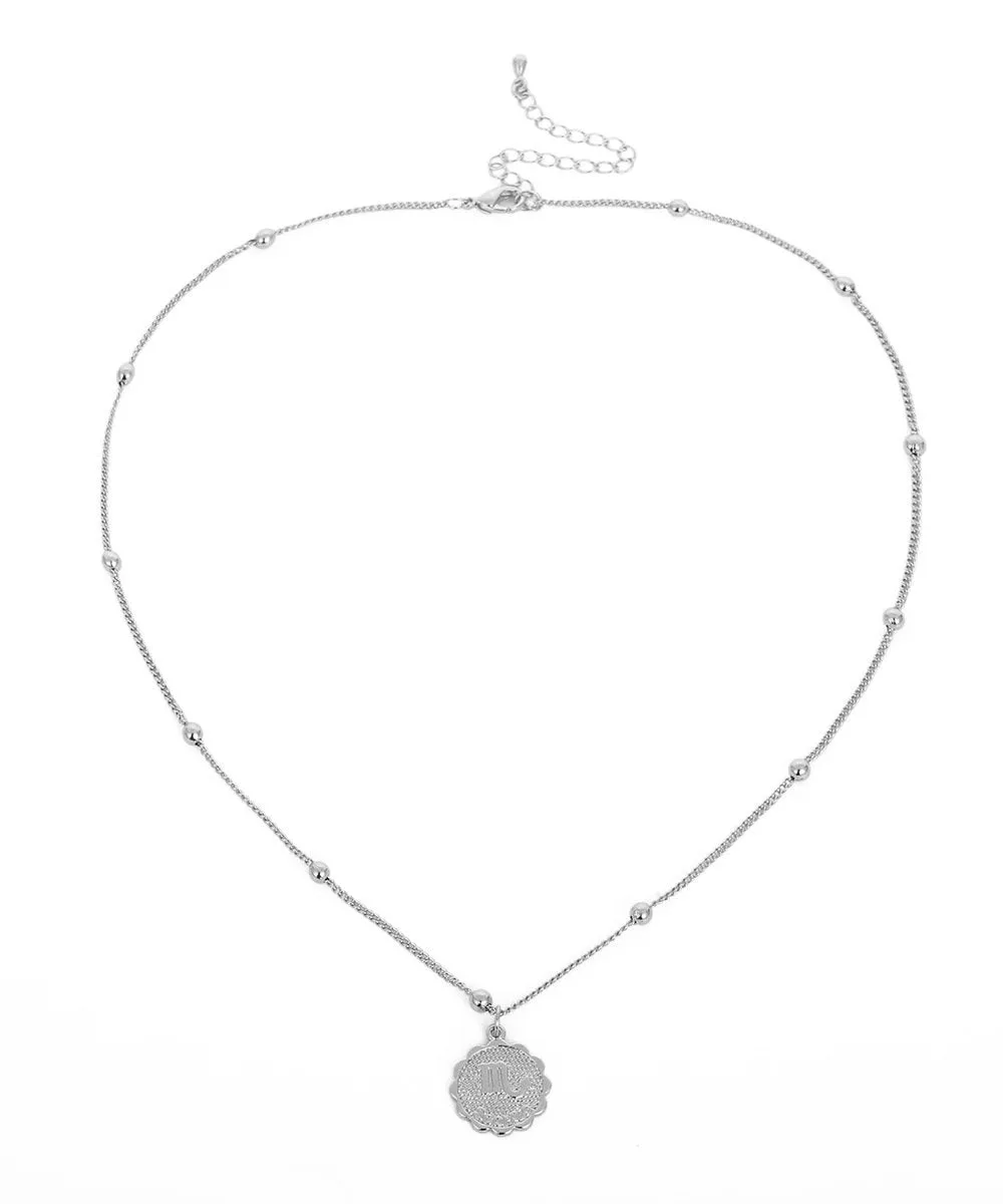 Scorpio silver zocoin necklace