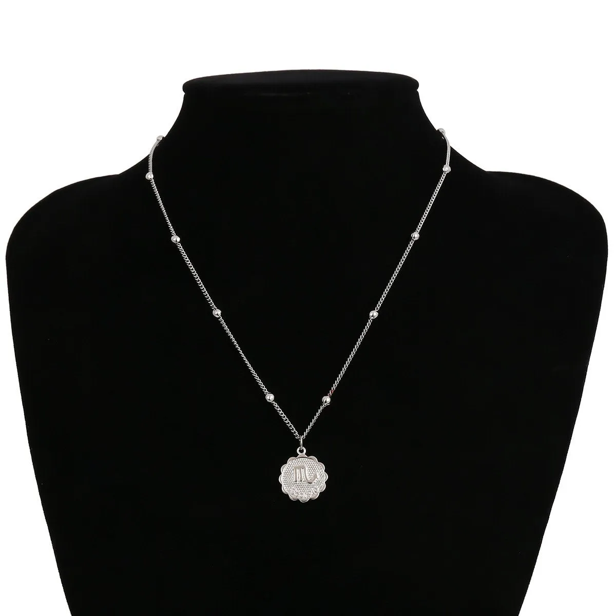 Scorpio silver zocoin necklace