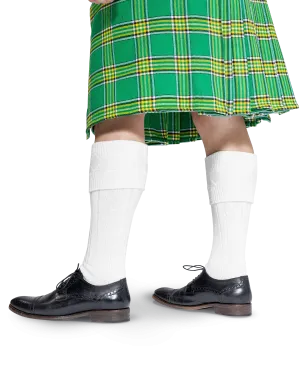 Scottish Kilt Hose - White
