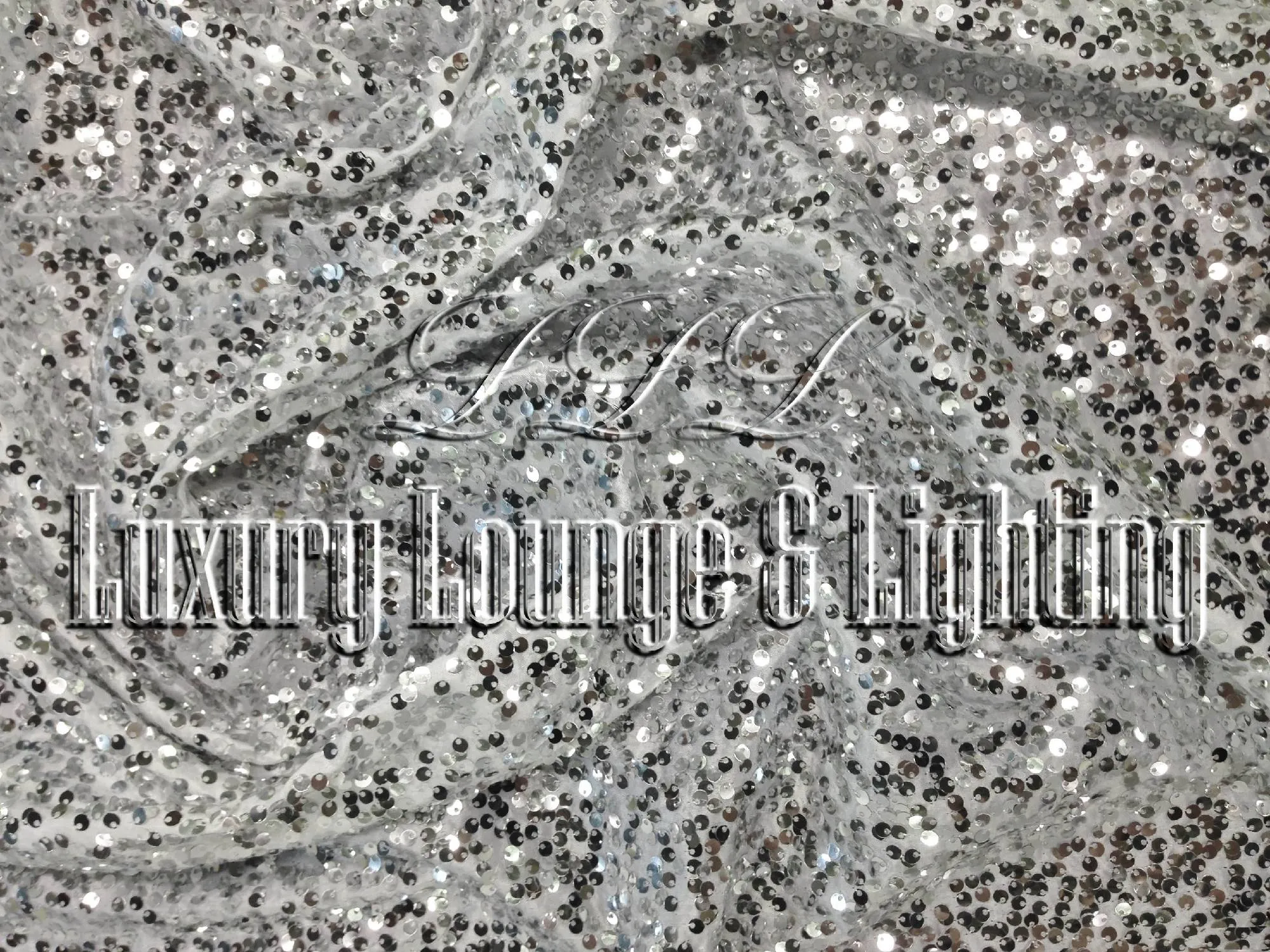 SEQUIN LINEN - SILVER