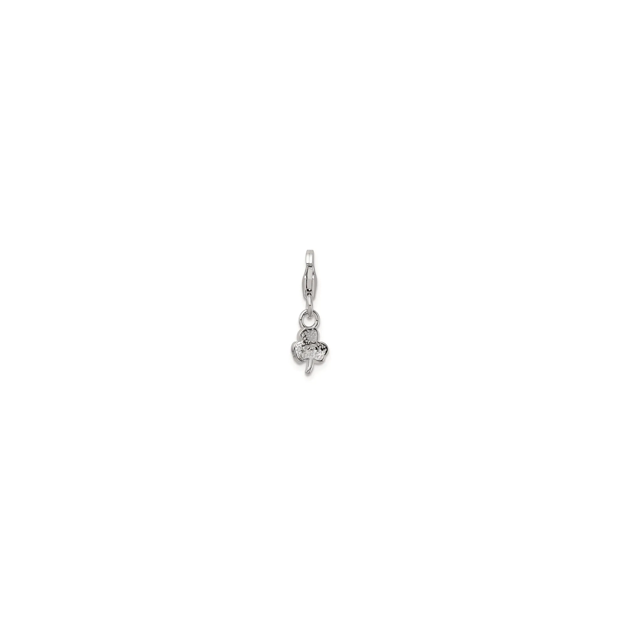 Shamrock Enameled Charm (Silver)