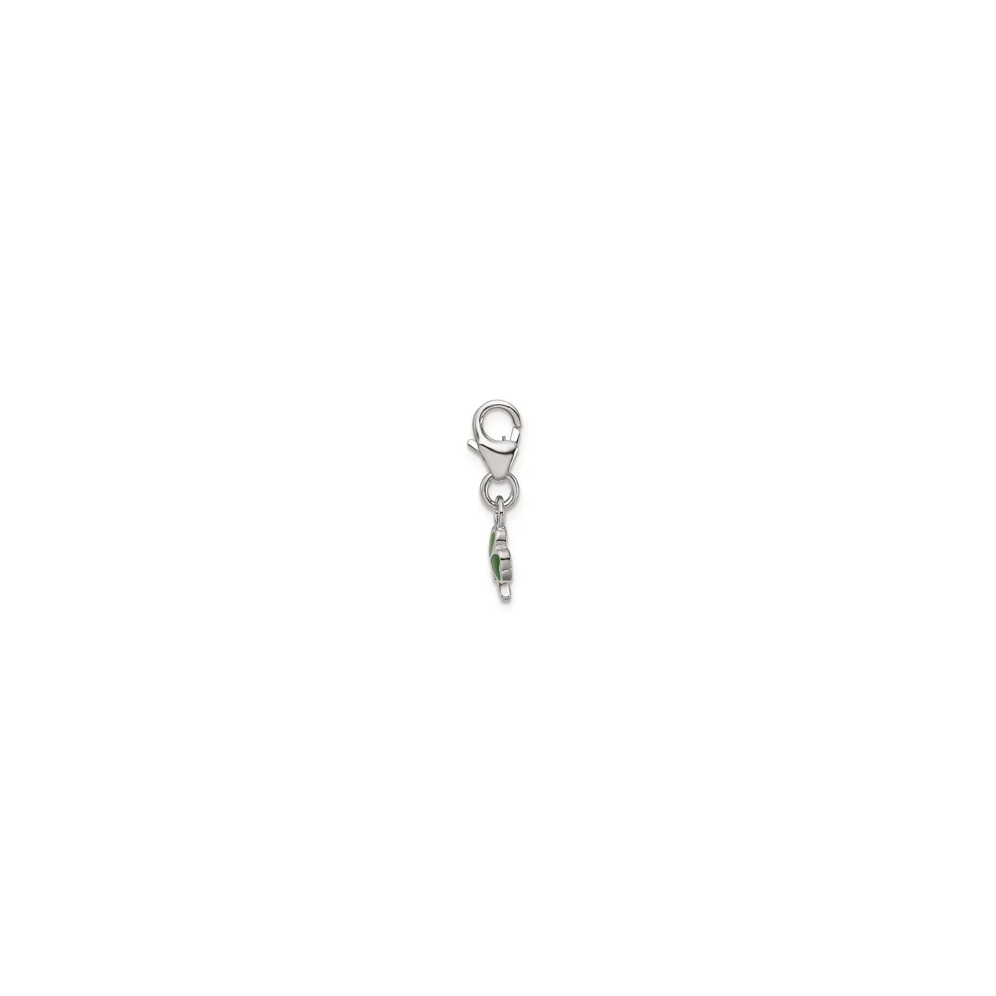 Shamrock Enameled Charm (Silver)