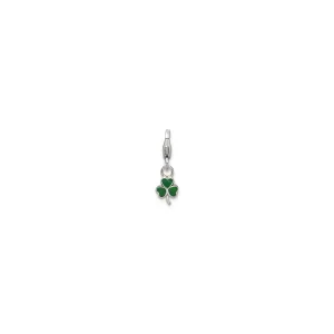 Shamrock Enameled Charm (Silver)