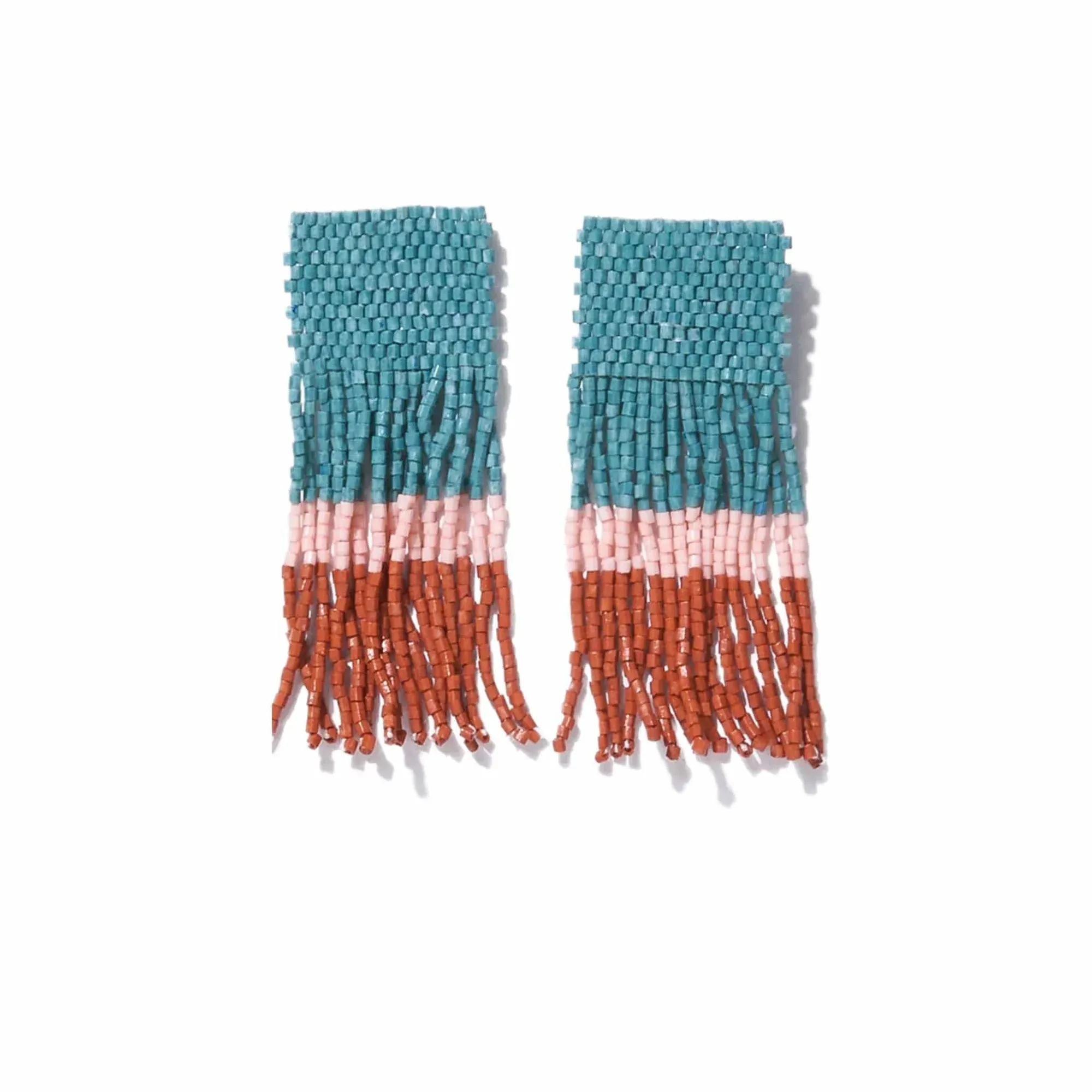 Short Block Luxe Fringe Earrings
