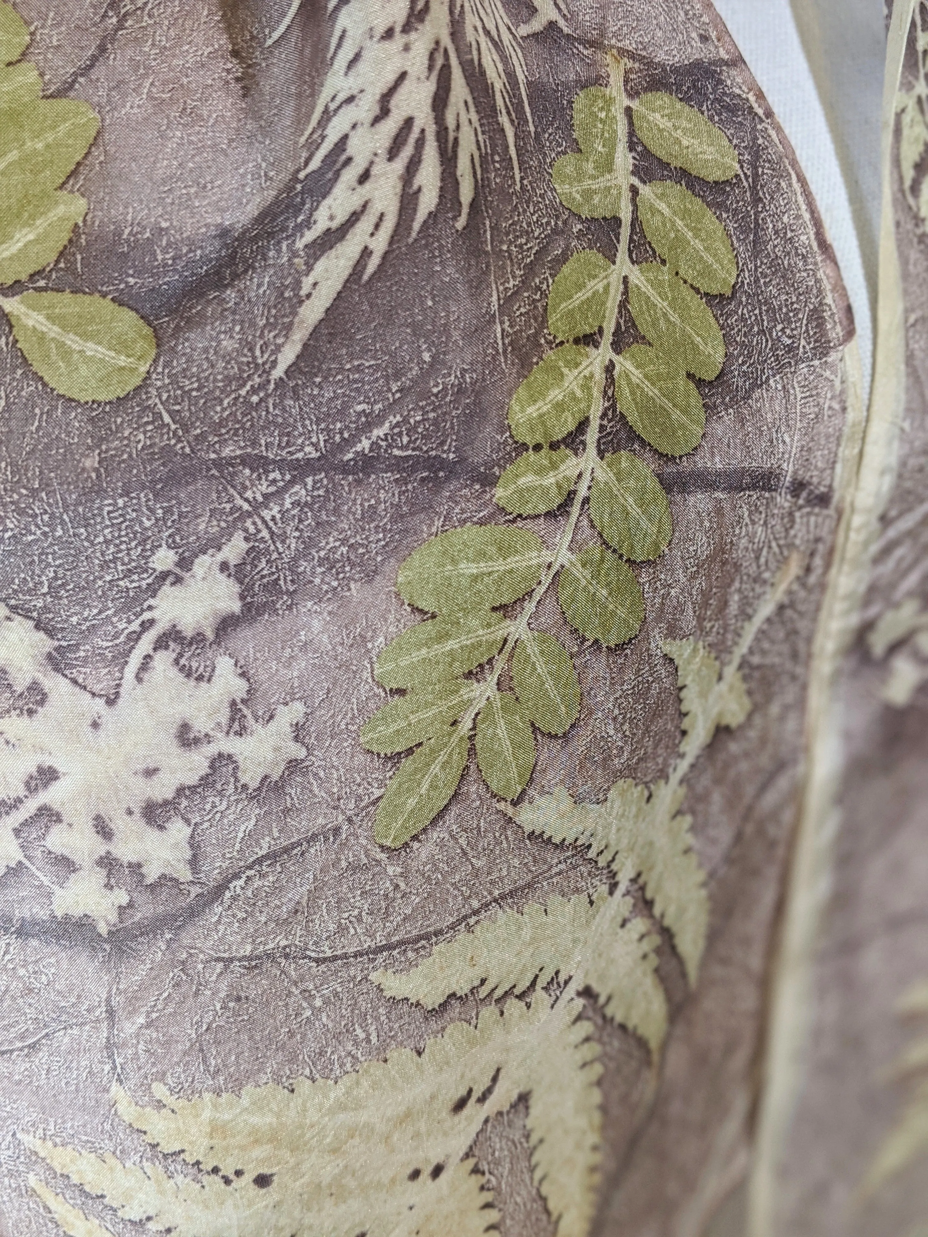 Silk Habotai Eco-Printed Scarf
