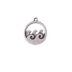 Silver Ocean Waves Pendant
