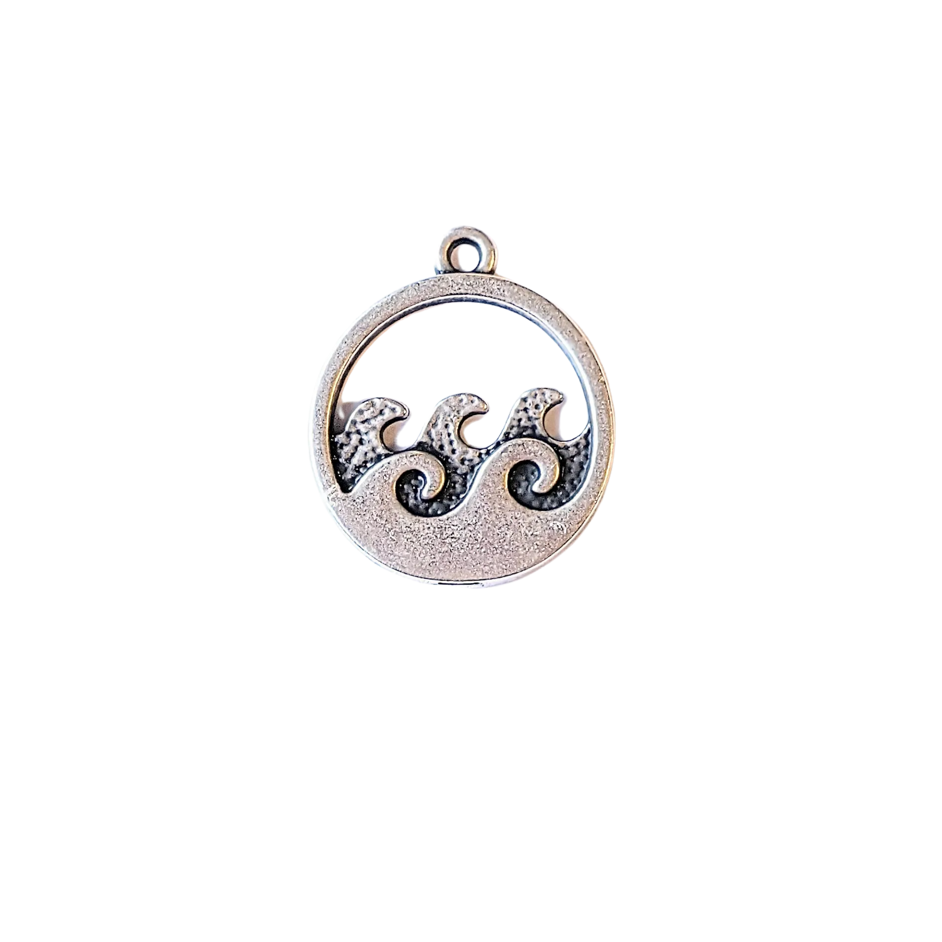 Silver Ocean Waves Pendant
