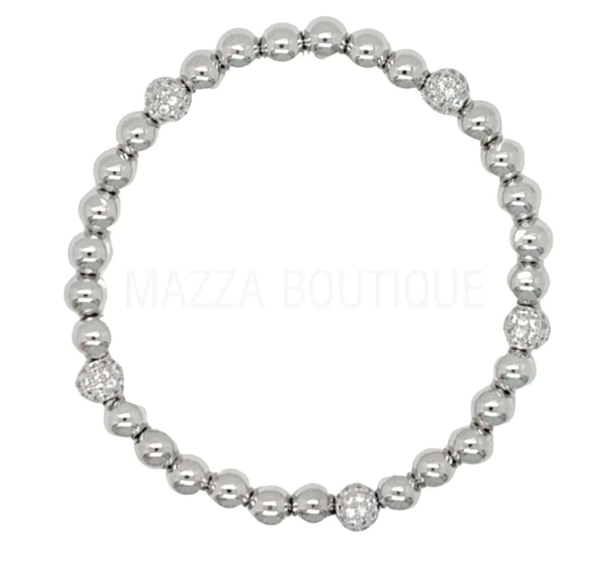 SILVER SELENE CRYSTAL BEADED bracelet