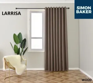 Simon Baker Larrisa Wood Ready Made Eyelet Curtain