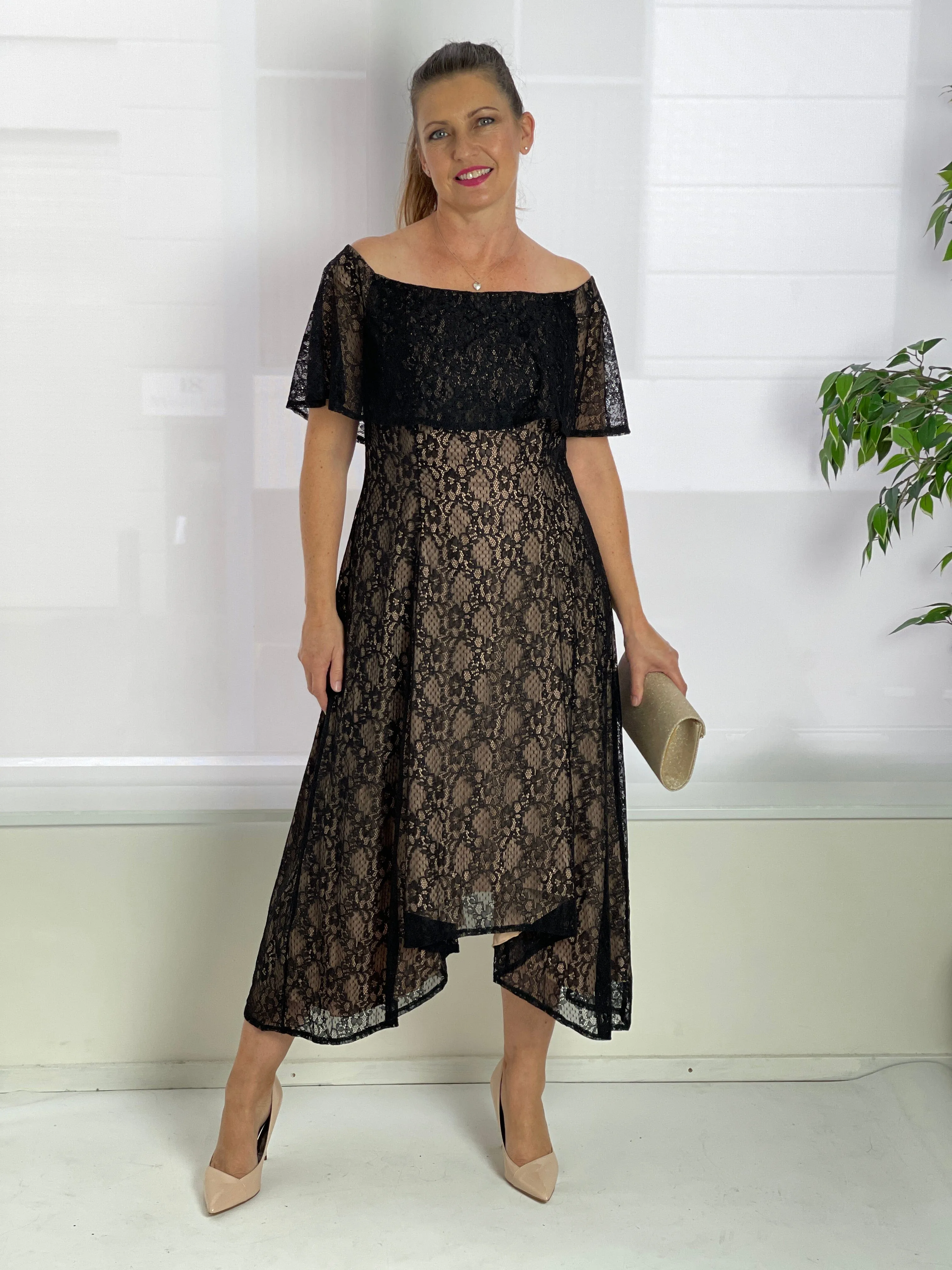 Sinatra Black Lace Dress