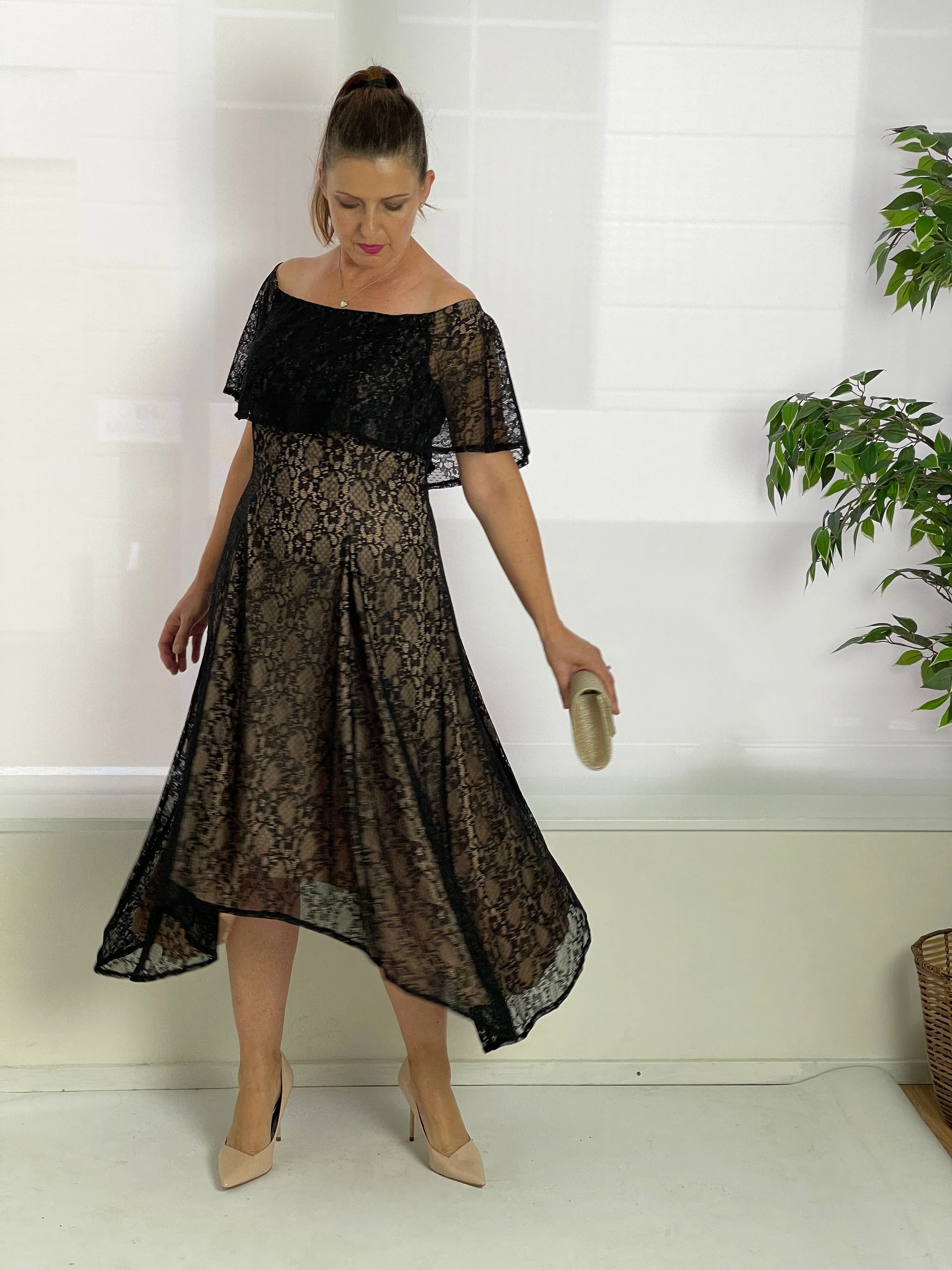 Sinatra Black Lace Dress