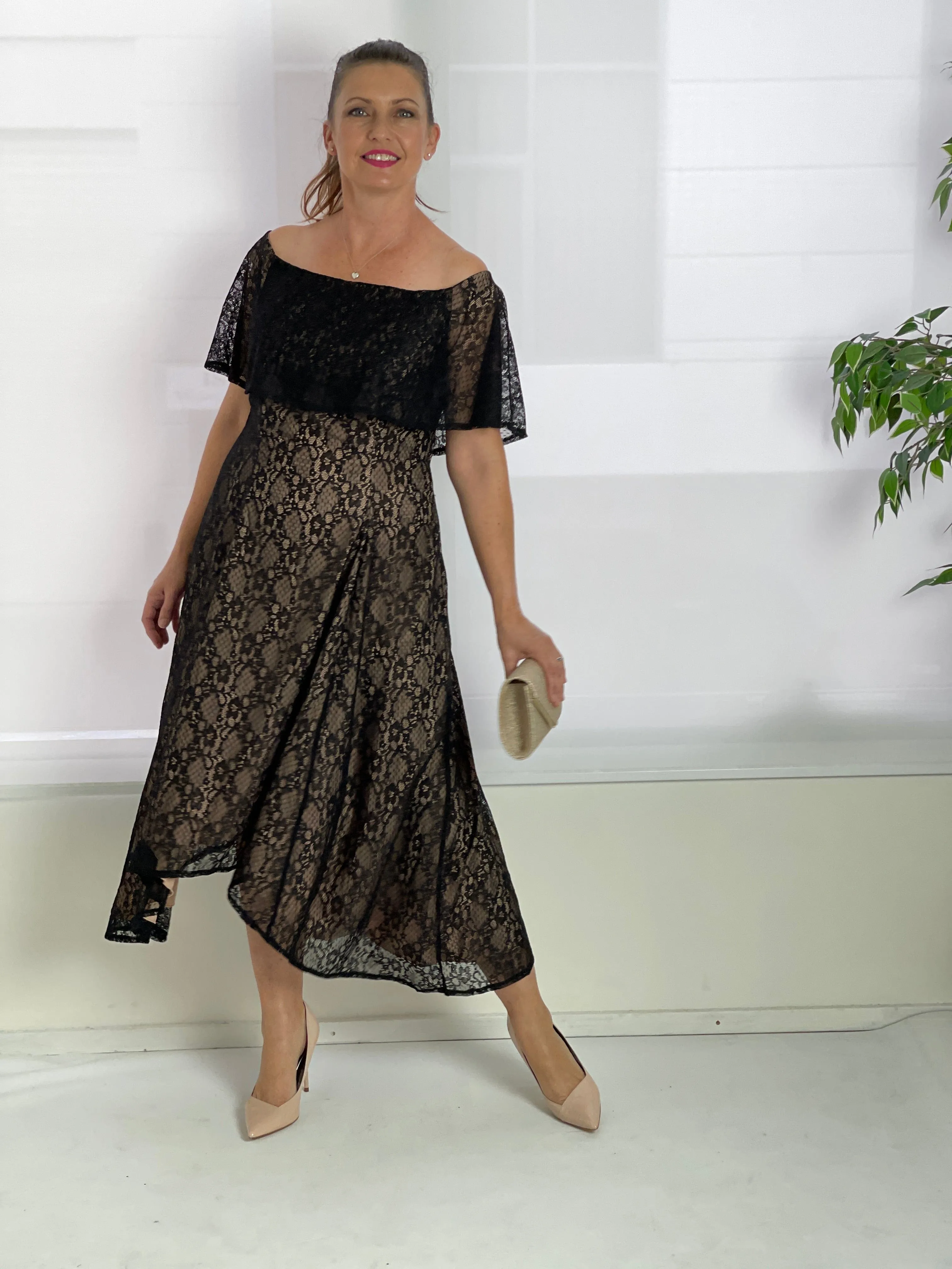 Sinatra Black Lace Dress