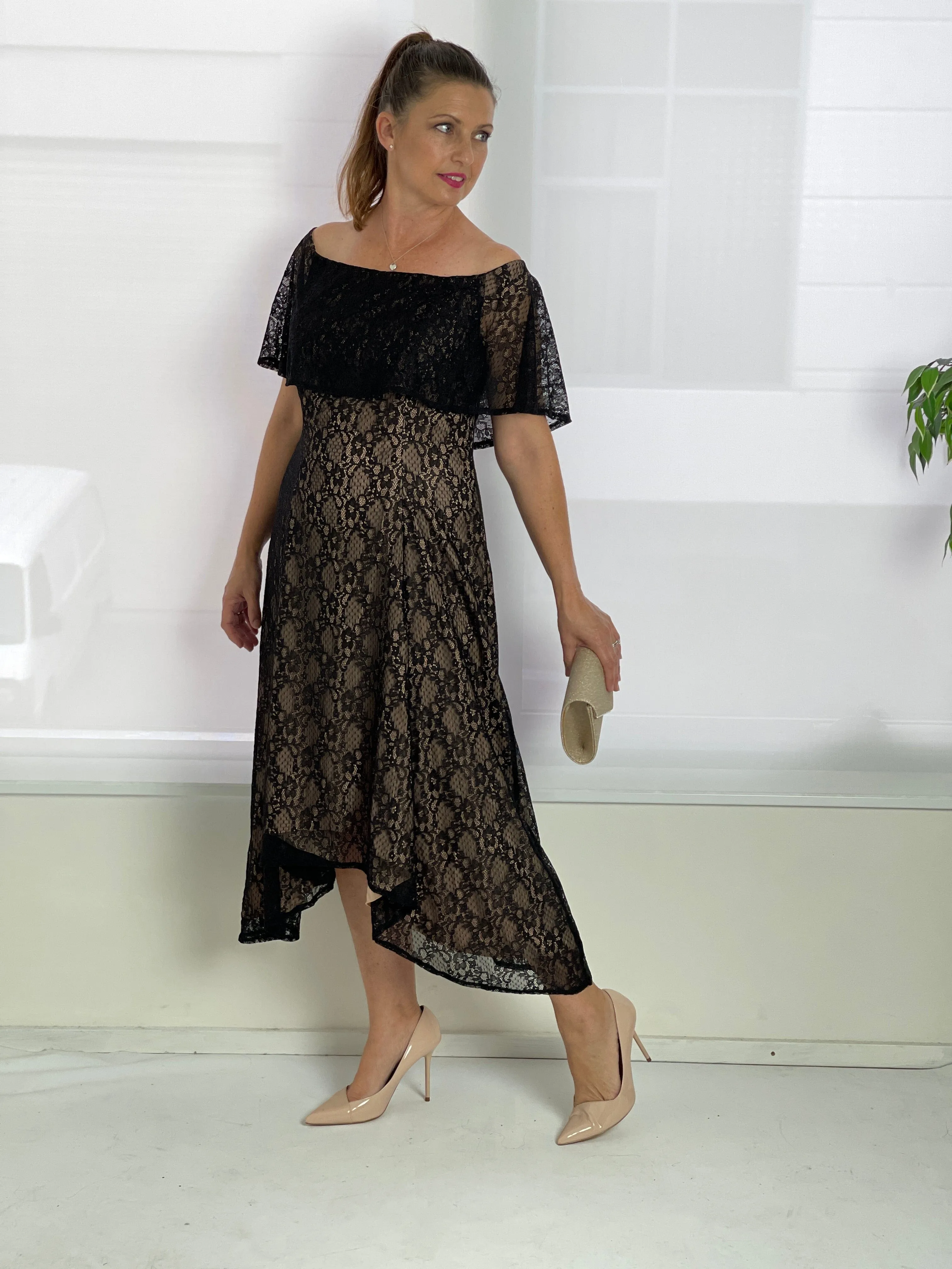 Sinatra Black Lace Dress