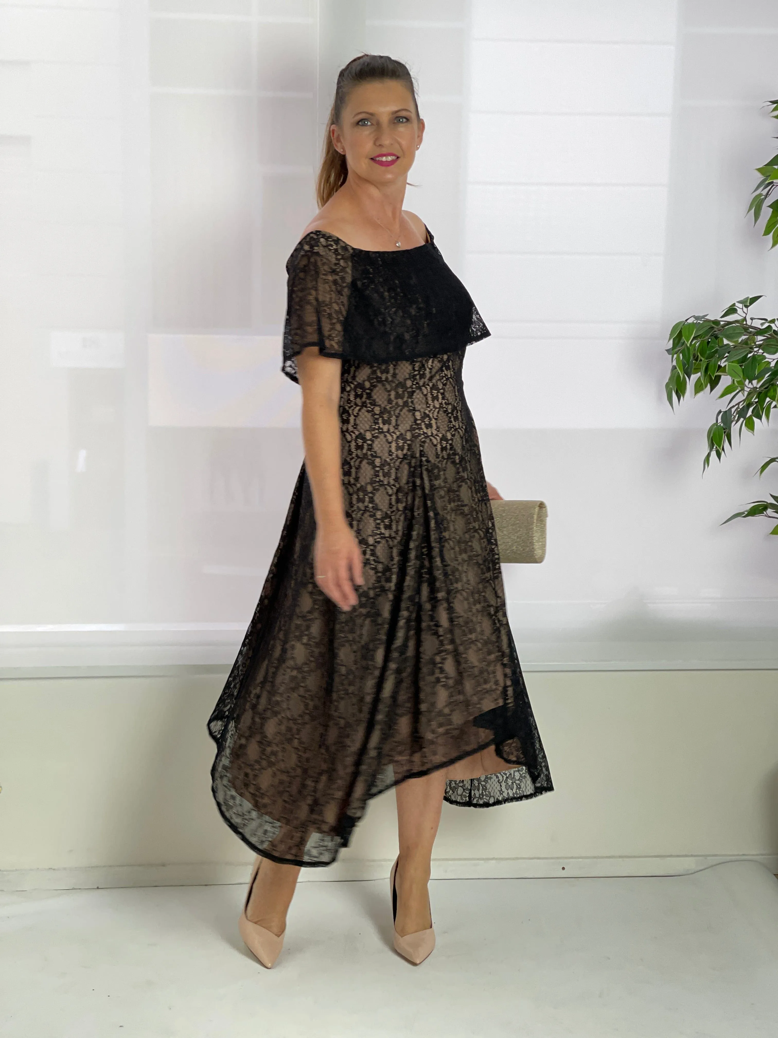 Sinatra Black Lace Dress