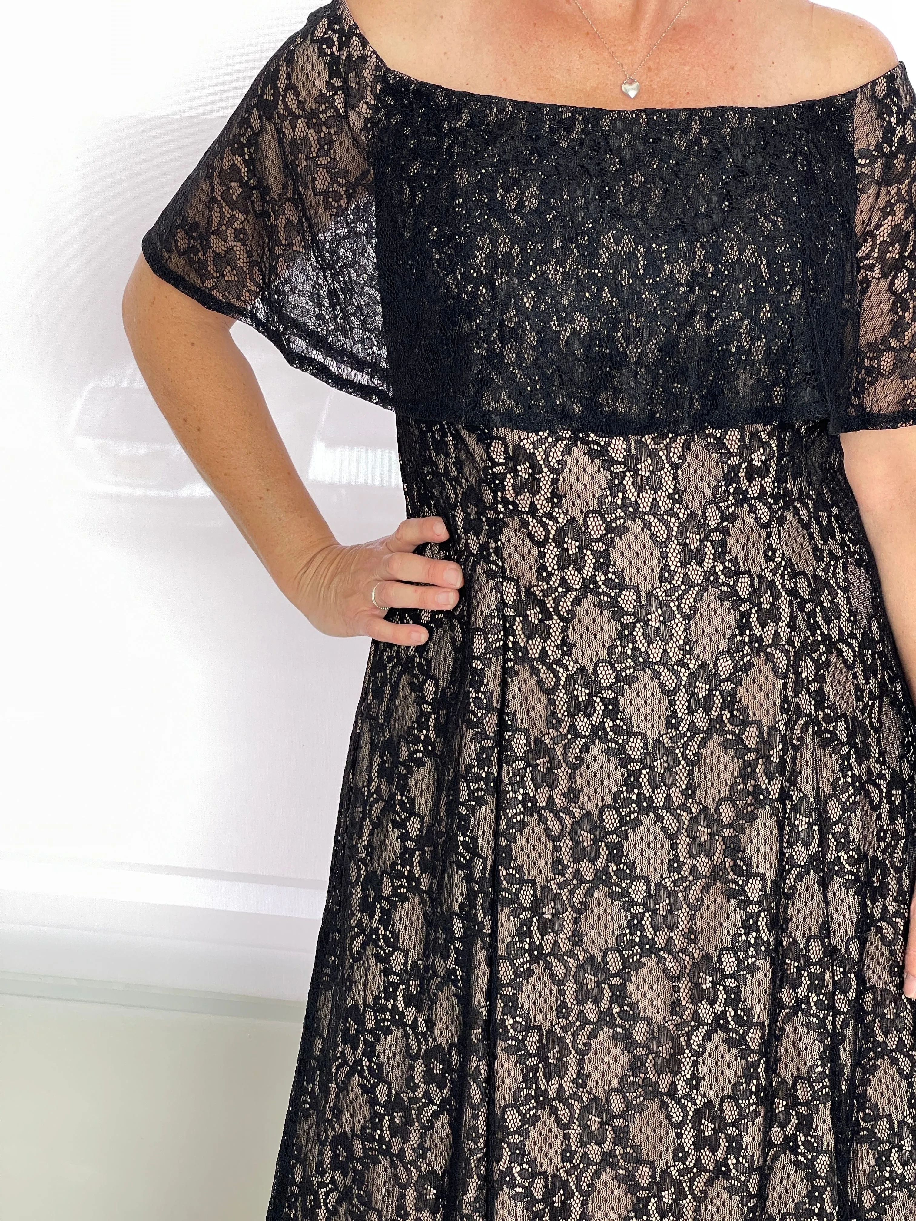 Sinatra Black Lace Dress