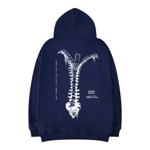 Skeleton Zipper Graphic Hoodie