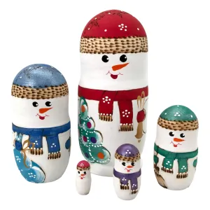 Snowman Happy Family Nesting Dolls