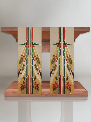 Stained Glass Christmas Altar Scarves