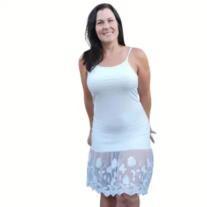 Stop and Smell the Roses Sheer Off White Lace Dress Extender