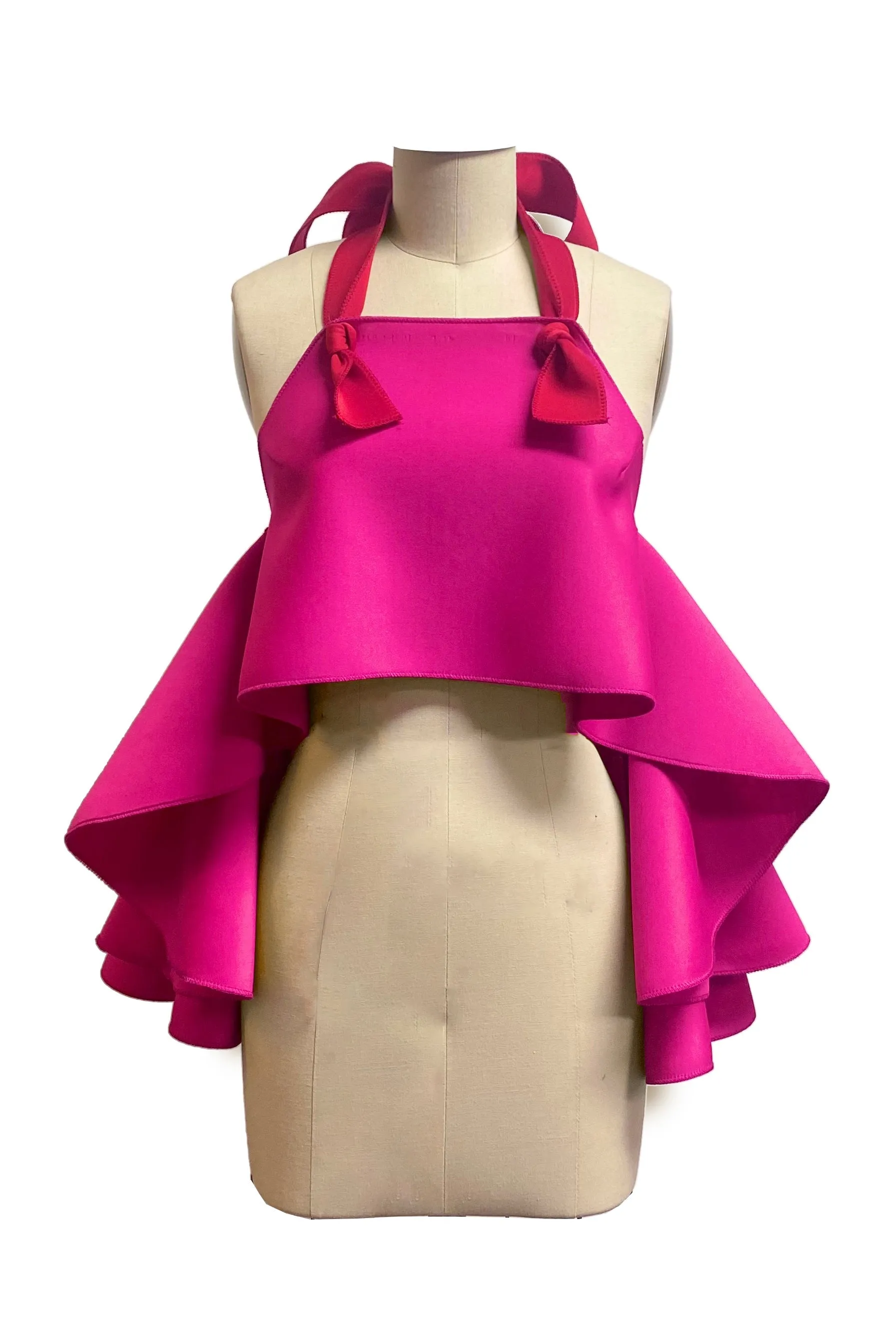 Taye Color Block Halter Crop Top - XS Left