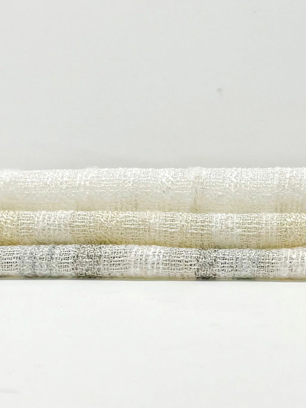 Textured Embroidery Blend Linen Fabric By The Yard/CL1098