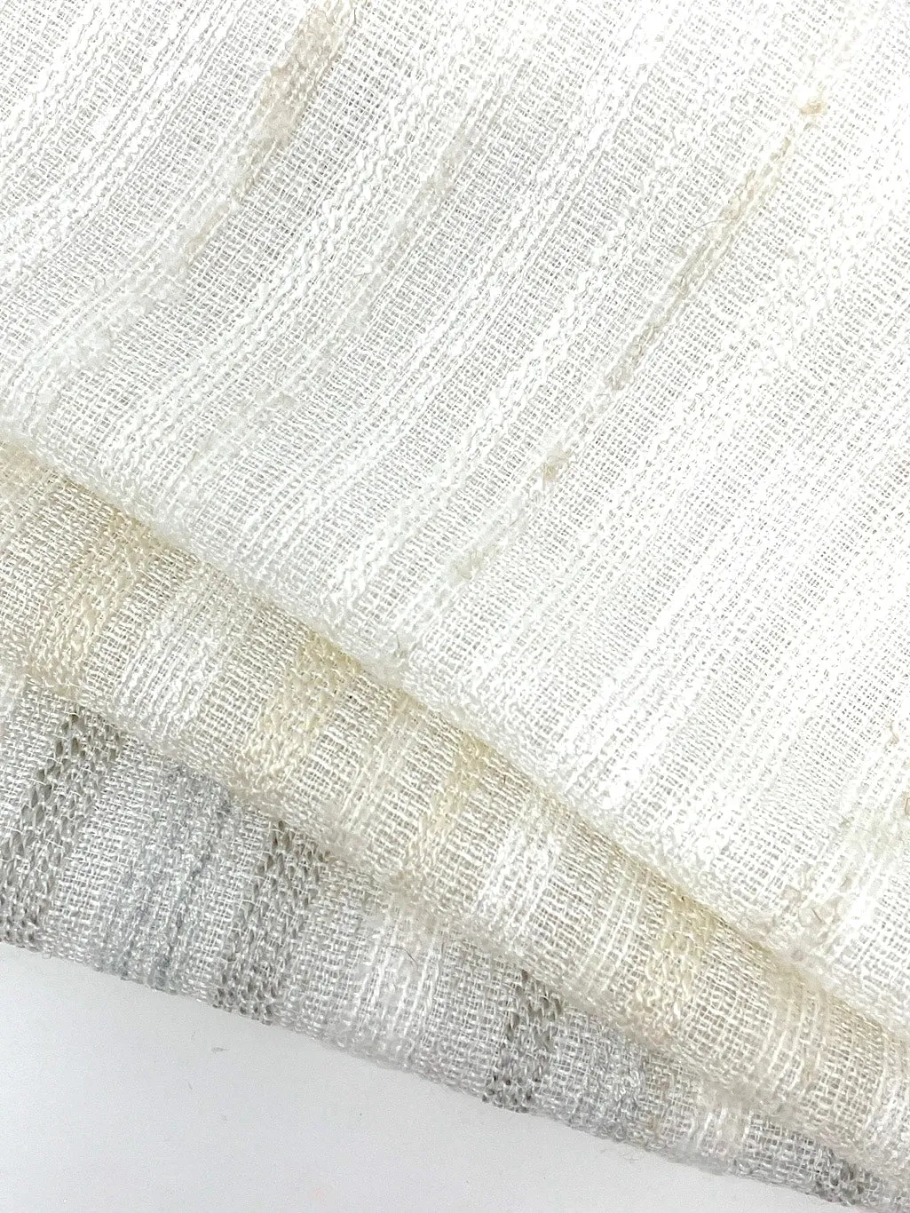 Textured Embroidery Blend Linen Fabric By The Yard/CL1098