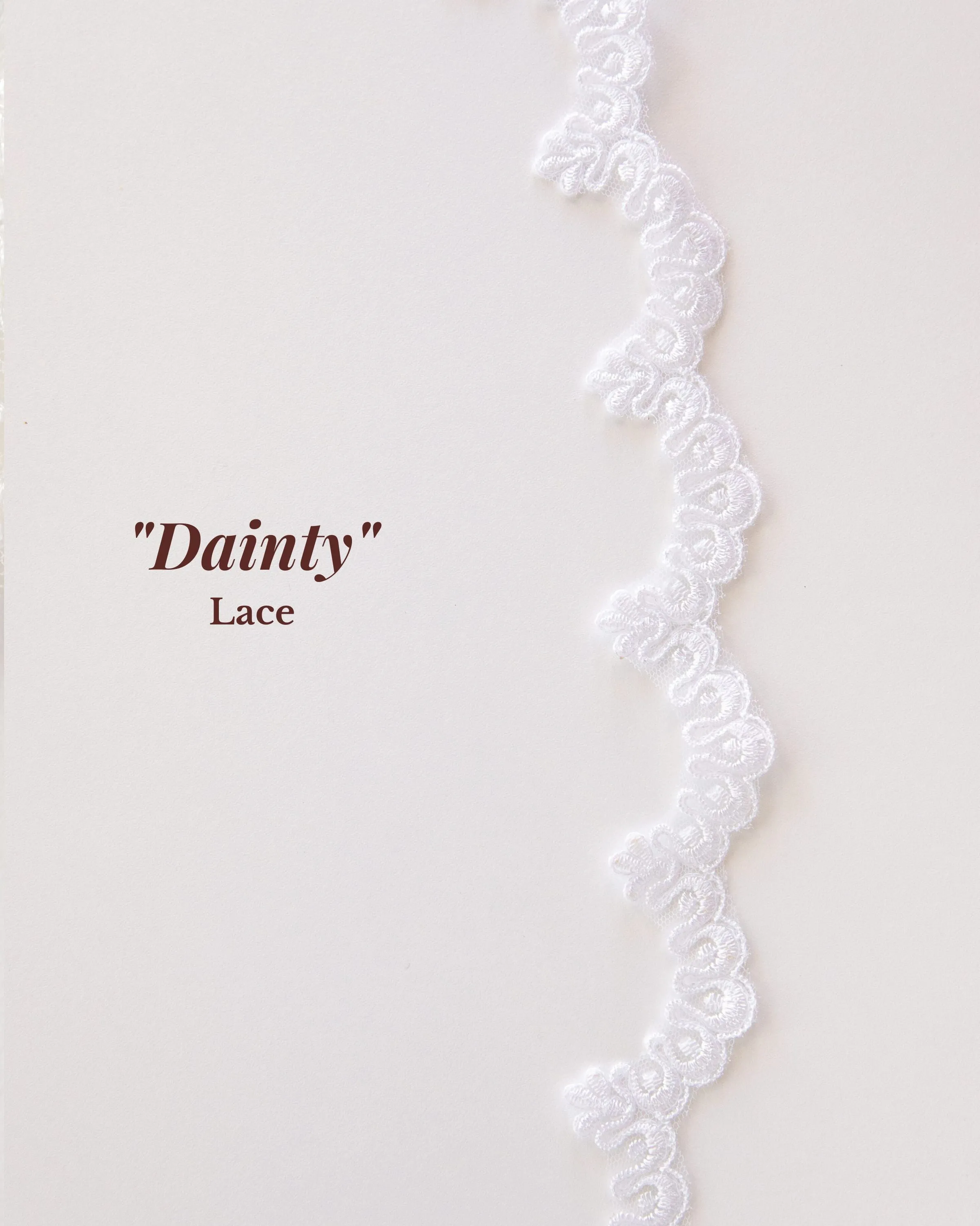 Thin Scalloped Lace Chapel or Cathedral Wedding Veil