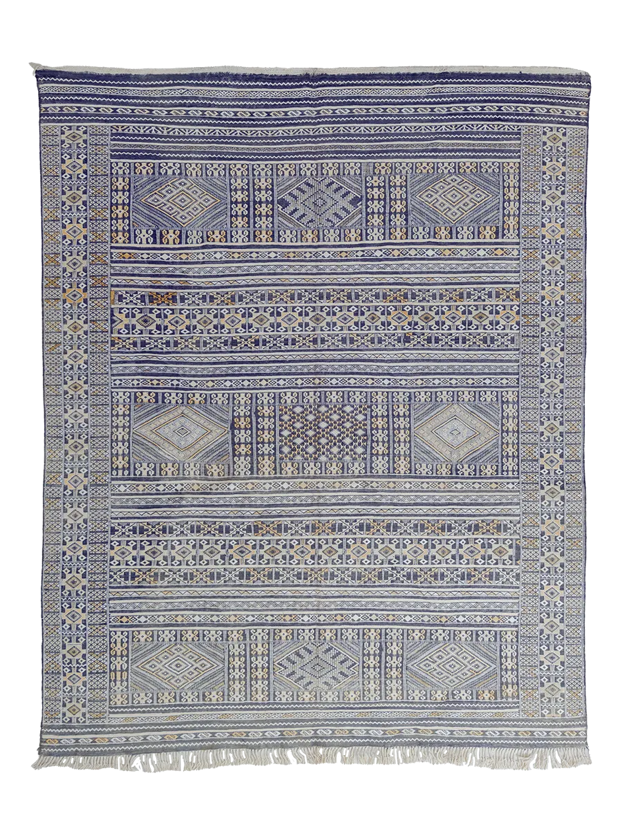 Tifelt Azure Mosaic Kilim